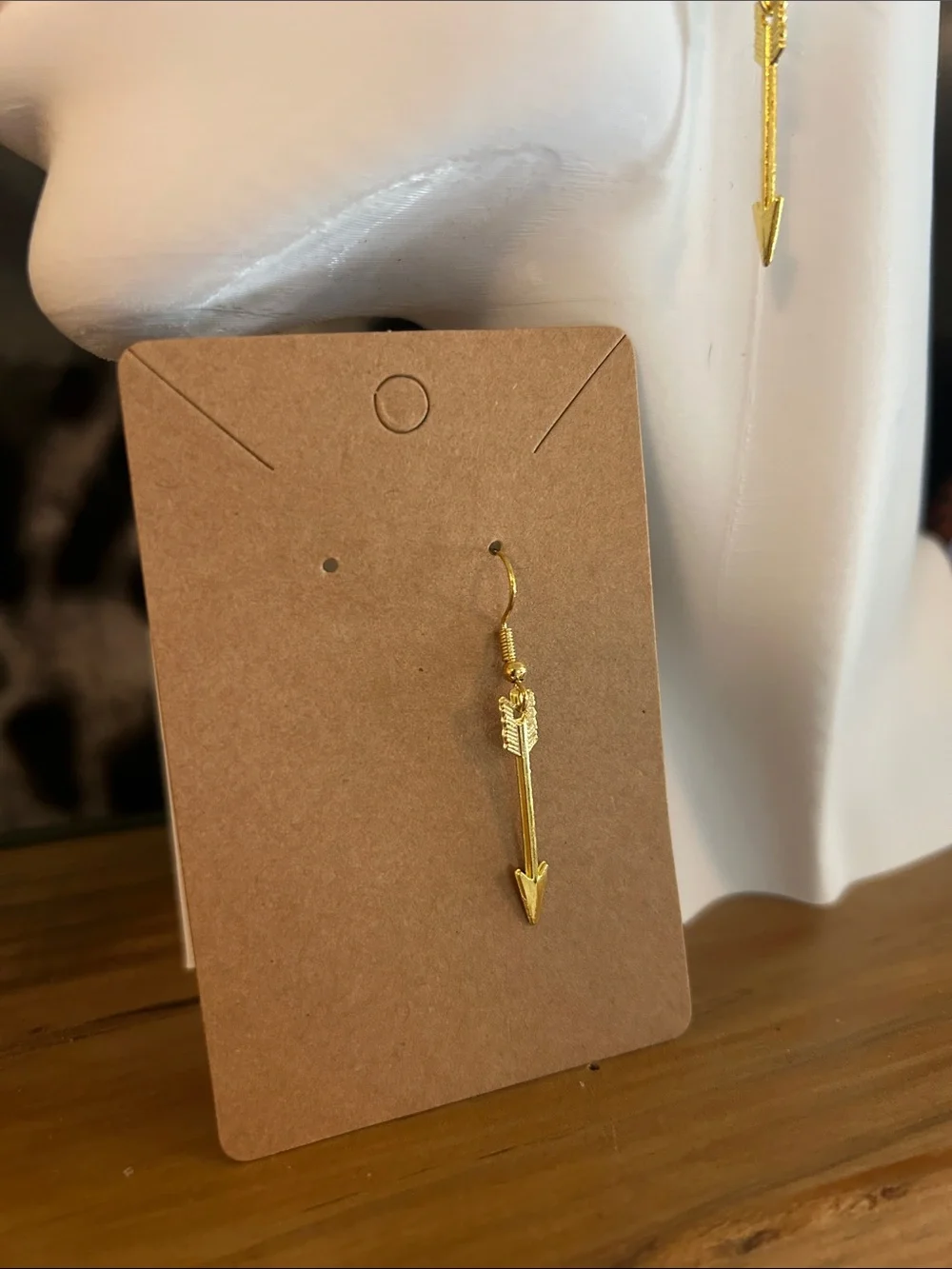 Gold Arrow Drop Earrings (NWOT)
